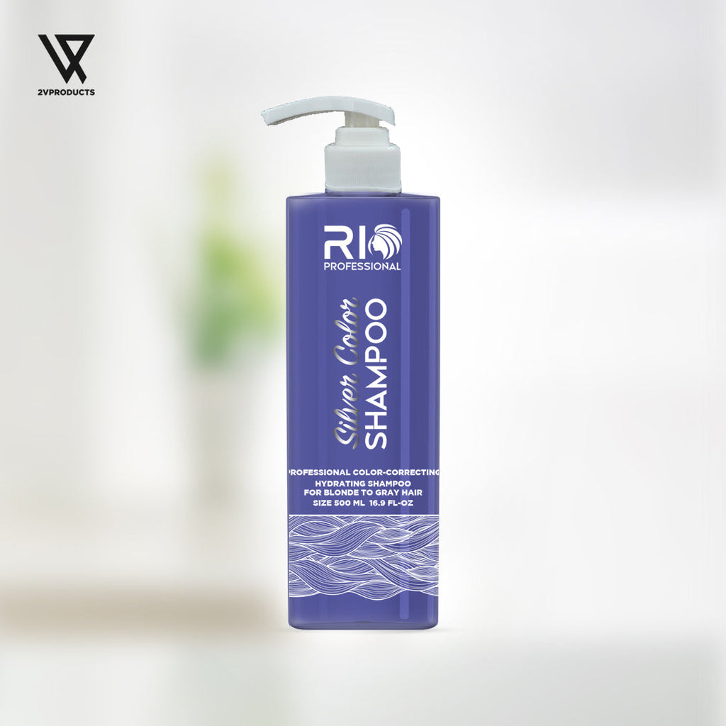 Rio Silver Shampoo No Yellow – For Blonde – Bleached -colored – Highlights – and Grey hair 500ml – After Care