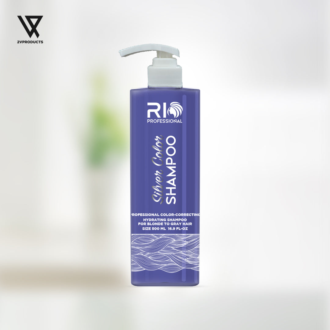 Rio Silver Shampoo No Yellow – For Blonde – Bleached -colored – Highlights – and Grey hair 500ml – After Care